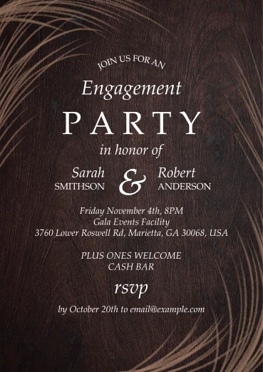 Rustic Wood Engagement Party