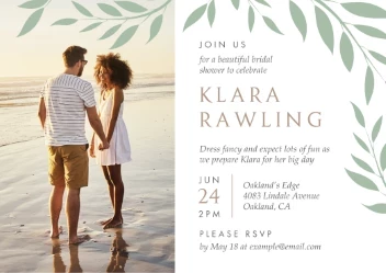 Serene Lines Bridal Invitation