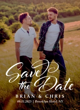 Casual Script Save the Date