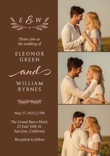 Delicate Leaf Invitation