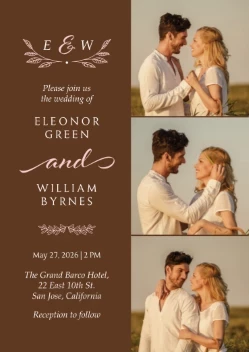 Delicate Leaf Invitation