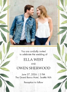 Spring Leaf Invitation