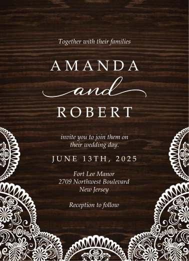 Wood Wedding Lace