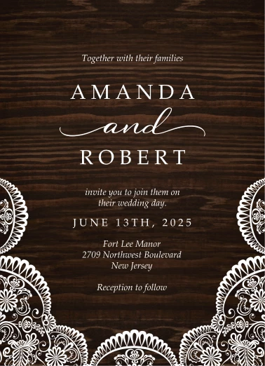 Wood Wedding Lace