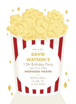 Movie Popcorn Birthday