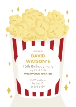 Movie Popcorn Birthday