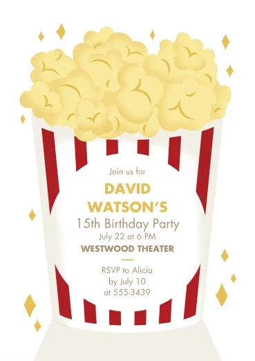 Movie Popcorn Birthday