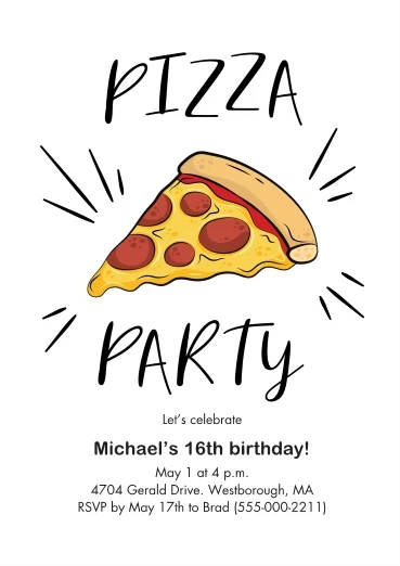 Pizza Party Teen Birthday