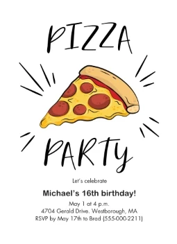 Pizza Party Teen Birthday