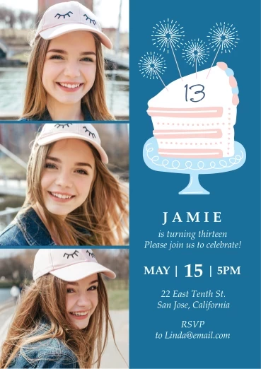 Birthday Cake Party Invitation