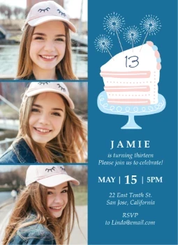 Birthday Cake Party Invitation