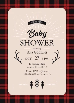 Rustic Plaid Baby Shower