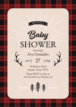 Rustic Plaid Baby Shower
