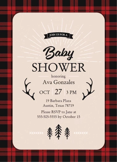 Rustic Plaid Baby Shower