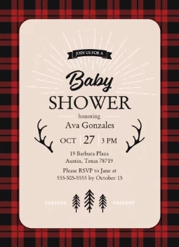 Rustic Plaid Baby Shower