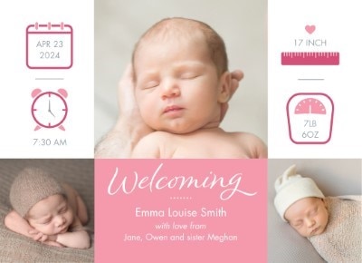 Affordable best sale birth announcements