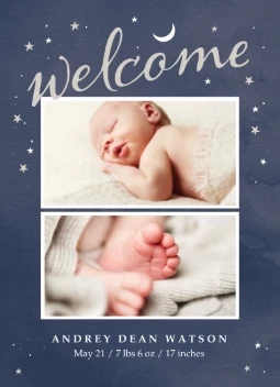 Night Sky Welcome Baby Boy