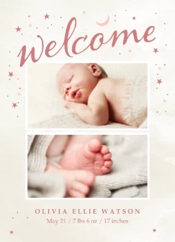 Night Sky Welcome Baby Girl