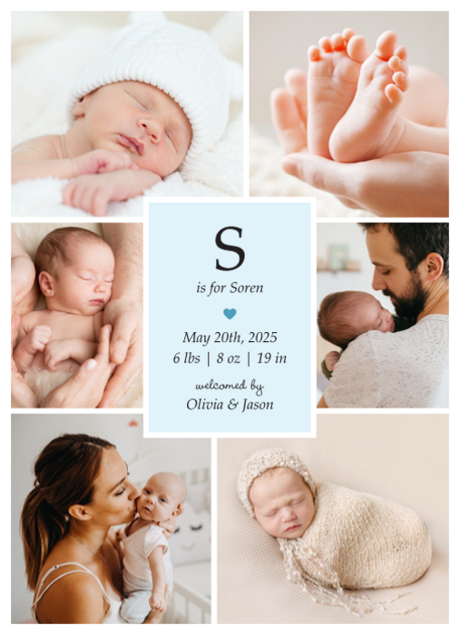 Staples birth best sale announcements