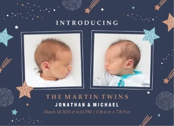 Twin Stars Baby Boys