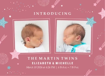 Twin Stars Baby Girls