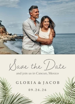 Beach Destination Save Date