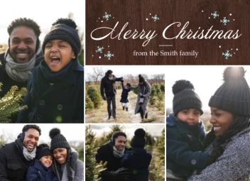 Snowy Rustic Christmas Collage