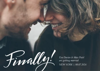 Foil Calligraphic Finally