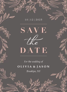 Botanical Frame Save the Date