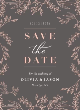 Botanical Frame Save the Date