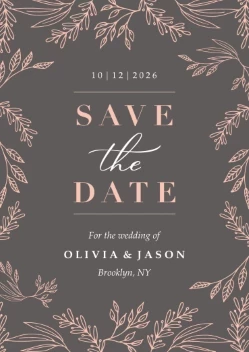 Botanical Frame Save the Date
