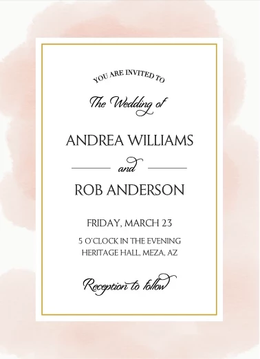 Dreamy Watercolor Invitation