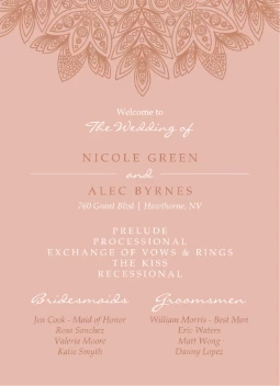 Floral Lace Program