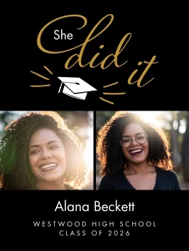 Grad Script Congratulations