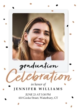 Graduation Photo and Confetti