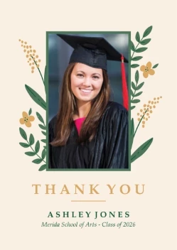 Botanical Frame Thank You