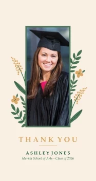 Botanical Frame Thank You