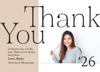 Bold and Modern Thanks