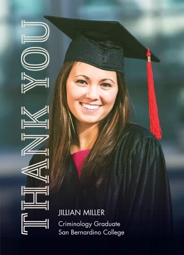 Bold Vertical Thank You Photo