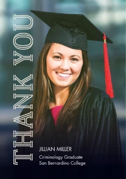 Bold Vertical Thank You Photo