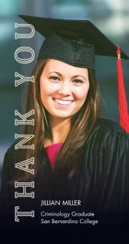 Bold Vertical Thank You Photo