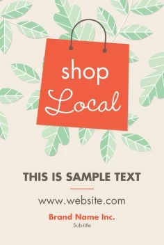 Shop Local Green Leaves