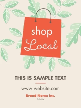 Shop Local Green Leaves