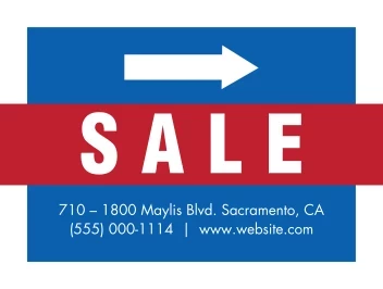Arrow Sale Sign