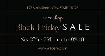 Elegant Black Friday Lines