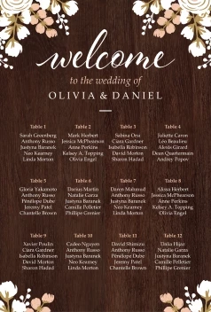 Floral Wedding Seating Chart