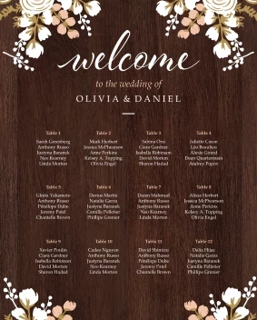 Floral Wedding Seating Chart