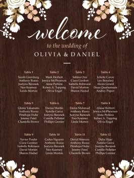 Floral Wedding Seating Chart