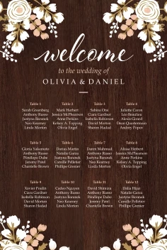 Floral Wedding Seating Chart