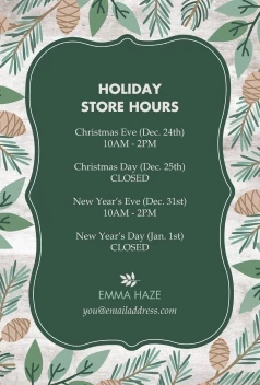 Holiday Leaves Poster